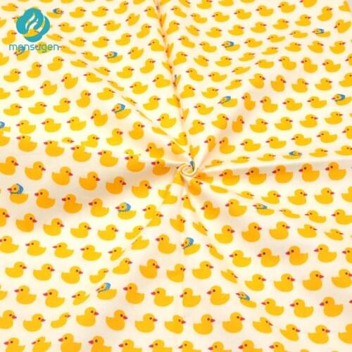 Mensugen 50cm*160cm Yellow Duck Cotton Fabric for Patchwork Baby Bedding Sheet Cushion Pillows Cover blanket Sewing Material