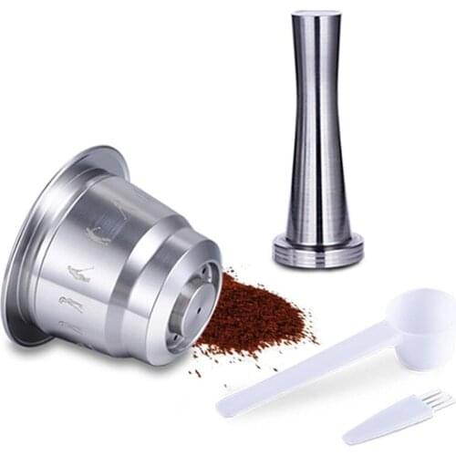 Coffee Refillable Capsule For Nespresso Machines Stainless Steel Coffee Filter Tamper Coffeeware Coffee Maker Machine