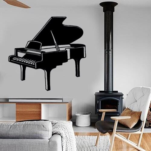 Piano Music Sign Home Decorations Decal for Living Room Vinyl Decoration Bedroom Decor Decals Mural Vinyl Art Decals CX164
