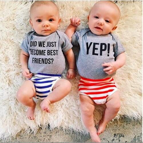 Did We Just Become Best Friends Summer Infant Baby Jumpsuit Newborn Boys Girls Funny Romper Outfit ToddlerUnisex Clothes