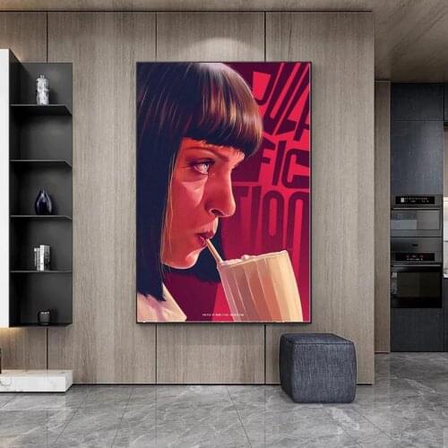 Pulp Fiction Quentin Tarantino Canvas Painting Posters and Prints Wall Art Picture Vintage Movie Decorative Living Room Decor
