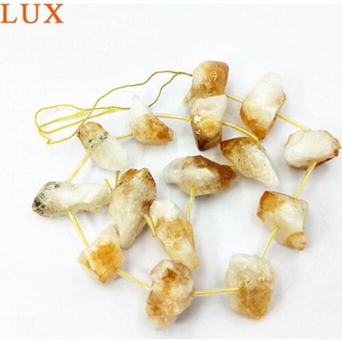 16" Strand Natural raw Citrines Point Chips Loose Beads necklace for jewelry making