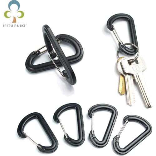 Plastic Carabiner Clip Keychain Mosqueton Tourist Equipment Climbing Equipment Carabiners Hook Keychain Camping Tools GYH