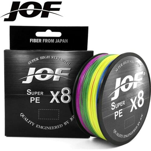 JOF Brand 150M 300M 500M 100M PE Braided Fishing Line 8 Strand 15-100LB Multifilament Fishing Line for Carp Fishing Wire