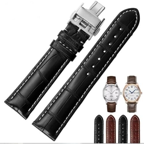 Watch Band For Longines Masters Collection Metal Buckle Strap Watch Accessories Genuine Leather Watch Belt Watch Bracelet Chain