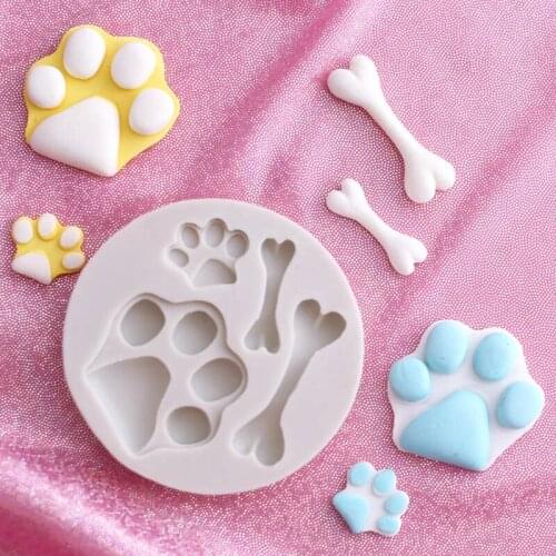 Paws & Bones Silicone Mold Fondant Mould Cake Decorating Tool Chocolate, Gumpaste Mold, Sugarcraft ,Kitchen Gadget