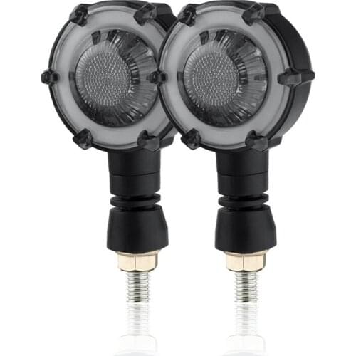 2PCS/Lot Motorcycle Flowing Turn Signal Light LED Indicator Light Round Daytime Running Lights, Yellow+Blue/Red/White