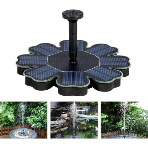 Solar Powered Fountain 8V 1.6W Solar Panel Water Floating Fountain Garden Decoration Water Pump for Bird Bath Pond pool