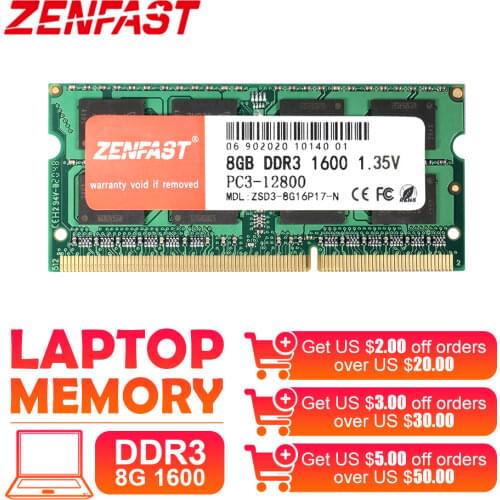 ZENFAST DDR3 DDR4 8GB 4GB 16GB Laptop Ram 1333 1600 2133 2400 2666MHz 204pin Sodimm Notebook Memory