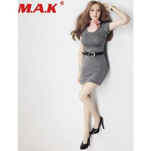 1:6 scale female girl woman sexy young lady tight dress model sexy skirt office clothes biz wear for 12'' PH action figure body