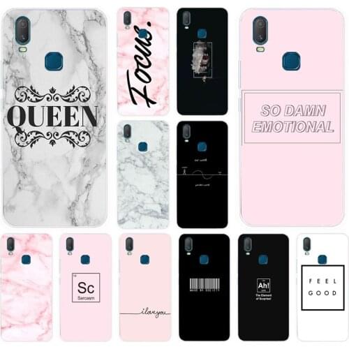 059FG Cartoon Letter Couples Glossy Marble gift Soft Silicone Tpu Cover phone Case for VIVO Y3 Y11 Y12 Y15 Y17 Neo Pro Case