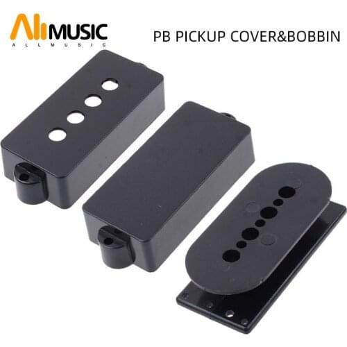 4 String PB Pickup Cover Bobbin Openned/Sealed Smooth/Matt Surface 4 String PB Bass Guitar Pickup Cover and Bobbin Black