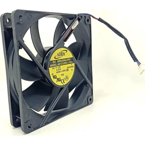 12025 AD1212HB-A7BGL Chassis Matte Wind Fan 12cm For antec 4-Pin PWM Speed Control Ultra-Quiet 120mm fan