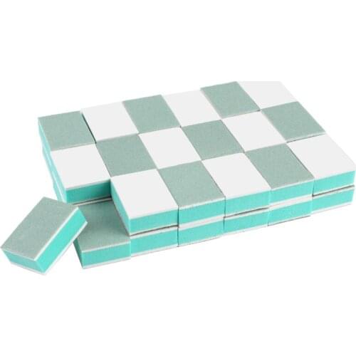 200Pcs/Lot Mini Sponge Nail File 1000/4000 Double Sided Sanding Buffer for UV Gel Polish Disposable Sponge Manicure Block Buffer
