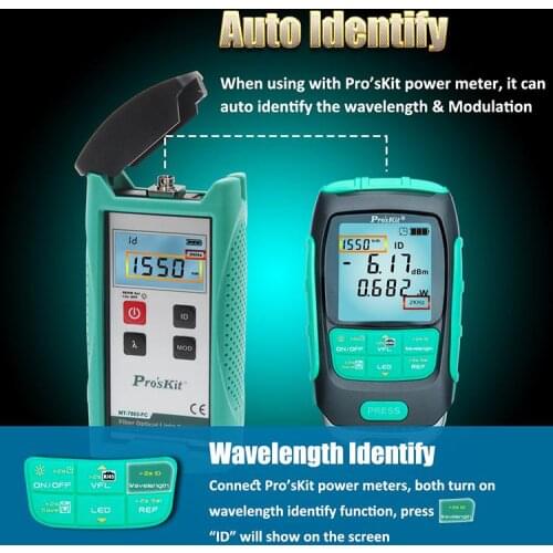 4-in-1 Proskit MT-7615 Precision Disconnect/Connect/LAN Cable Tester Intelligent Auto Calibrate Optical Power Meter