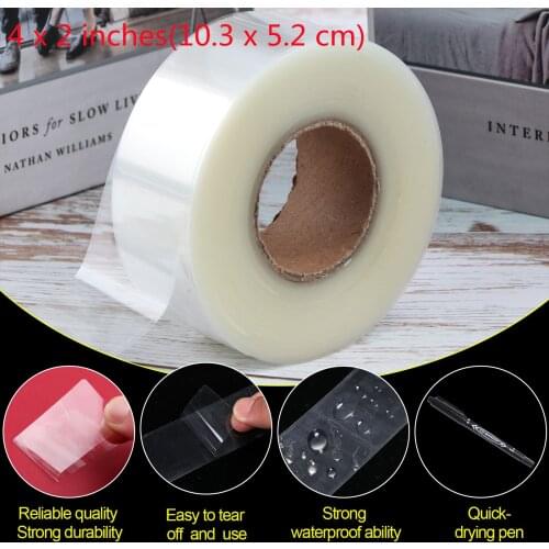 500Pcs/Roll PVC Transparent Sticker Scrapbooking For Package And Evenlope Seal Labels Clear Stickers Waterproof Adhesive