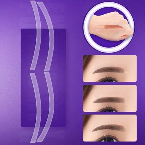 6 Pairs Disposable Microblading Eyebrow Shaping Sticker Permanent Makeup Accessory Auxiliary Template Eyebrow Stencil PMU Tools