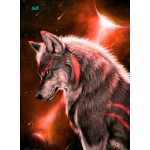 Kexinzu Full Square Round Drill 5D DIY Diamond Painting "Animal Wolf" 3D Embroidery Cross Stitch Mosaic Home Decor Gift