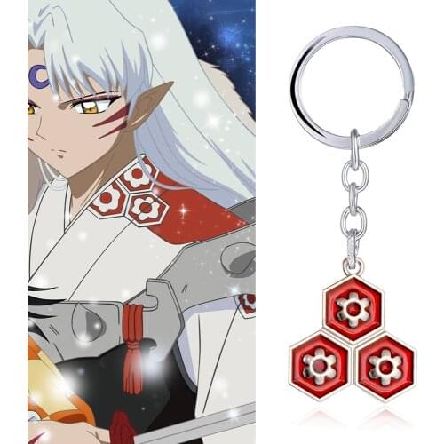 Anime Inuyasha Key chains Sesshoumaru Logo Pendant Keyrings Car Keychain Bag Holder Men Women Jewelry Gifts llaveros Accessories