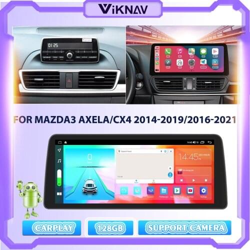 12.3 Inch For Mazda3 AXELA/CX4 2014-2019/2016-2021 Radio Fascia DVD 8 Core Android 10.0 Car Multimedia Gps Radio Dsp Carplay