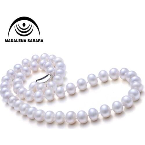 MADALENA SARARA 8-9mm AAA Near round Freshwater Pearl Necklace Bracelet and Earring Set For Jewelry Gift