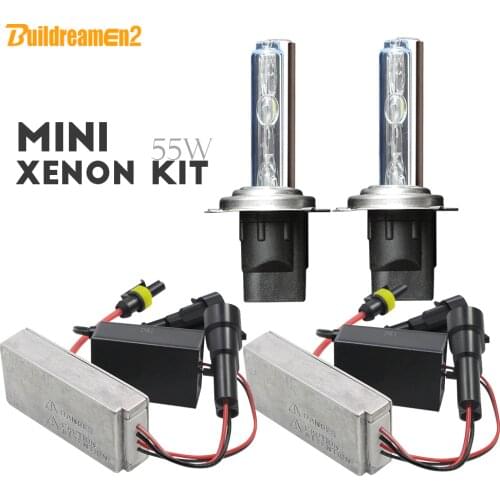 Buildreamen2 55W H1 H3 H7 H8 H11 881 9005 HB3 9006 9012 HID AC Xenon Kit Slim Ballast Bulb No Error Car Headlight Fog Light 12V