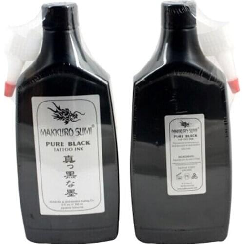 Pure black color ink permanent makeup pigment tattoo body paint 360ml/bottle 12OZ