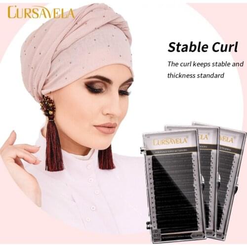 CURSAVELA Matte Flat Ellipse Eyelashes with 16 lines Split Tips Magnetic extension Lashes Soft Natural B/C/D Makeup Eyelashes