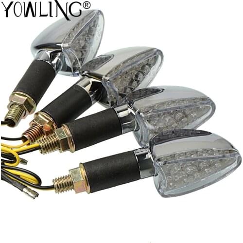 Motorcycle Turn Signals for MT-07 FZ-07 Crf230 Cbr600rr RC390 LED Turn Signal Light Motorbike Amber Indicators Flashers Blinkers