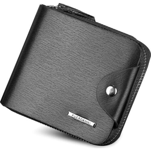 Men Fashion Business Zipper Hasp Wallet Change Purse ID Card Cover Credit Bank Card Holders Coin Pocket Case Card Bag Wallet