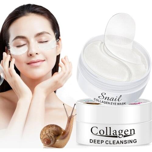 Natural Ingredients Snail Extract Eye Mask Moisturizing Eye patches Remove Dark Circles Anti Eye Bags Eye Wrinkle Whiten Skin