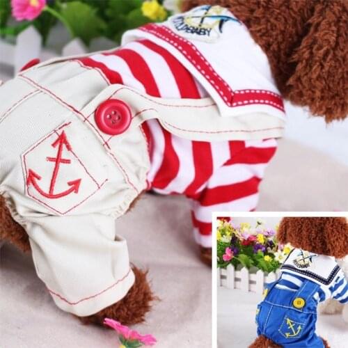 PUOUPUOU Striped Dog Clothes Winter Warm Cartoon Pets Dogs Clothes for Small Dogs French Bulldog Teddy Luxury Costume XS-XXL