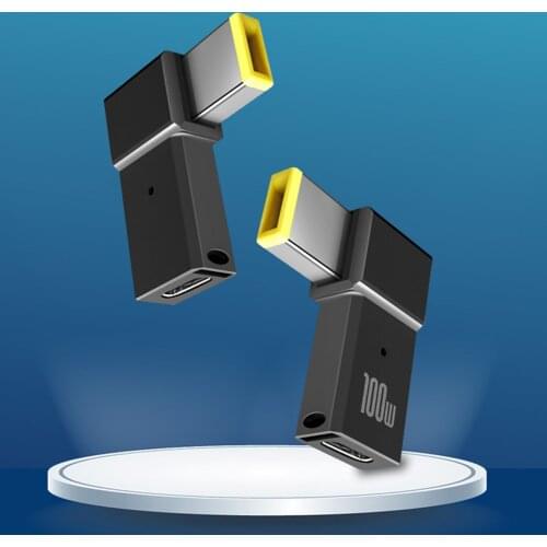 Type C Female to DC Male Converter PD 100W Fast Charging Adapter Converter Power Adapter Connector for Lenovo PC