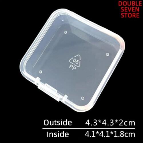 4.3 cm PP plastic box square translucent office flip storage box with lid QTY 1PCS