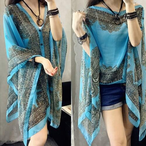 Mixed Color Scarf Shawl Poncho Sunscreen Scarf Women Sun Protection Shawl Soft Beach Shawl Cover Up Comfortable #734