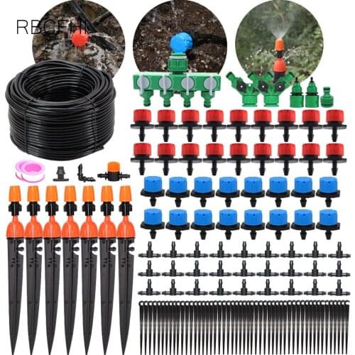 RBCFHl 1/4" Hose Micro Drip Mist Automatic Watering Kit Garden Irrigation System Mist Watering for Flowers Bonsai Plants