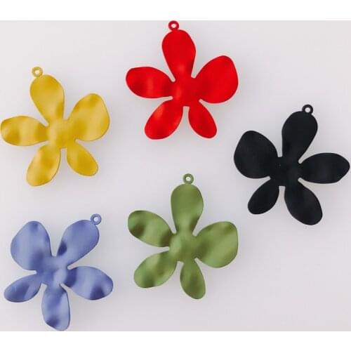 6pieces/lot New DIY Spray paint flower pendant Earring Accessories earrings Supplies for Jewelry Accessories