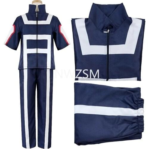 My Hero Academia Boku No Hero Cosplay Costume Men Women School Uniform Gym Suit Tshirt Pants Midoriya Izuku Todoroki Shouto