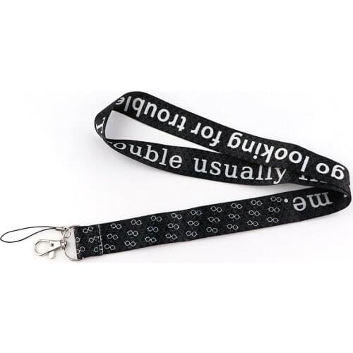 PC3285 Black Wizard Student Neck Strap Lanyards ID Badge Card Holder Keychain Phone Gym Strap Webbing Necklace Gift
