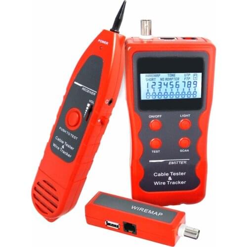 Digital 5 Ports Cable Tester RJ45 RJ11 BNC Hunting Sorting 5E 6E Telephone LAN Wire Coaxial Checker