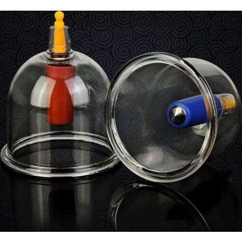 Big Size 64mm Plastic Vacuum Cupping Cups Moisture Cupping Massager Suction Plastic Suction Cup Vacuum Cans Therapy Vacuum K6X6