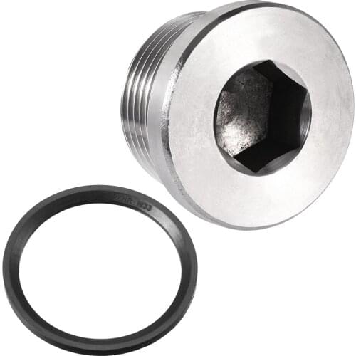 Uxcell Stainless Steel Inner Hex Head Pipe Plug with Seal Ring