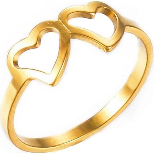 Womens Stainless Steel Ring "Love" Logo Fashion Style Jewelry