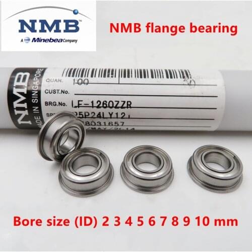 20pcs NMB Minebea high speed flange bearing Bore size (ID) 2mm 3mm 4mm 5mm 6mm 7mm 8mm 9mm 10mm miniature flanged bearings