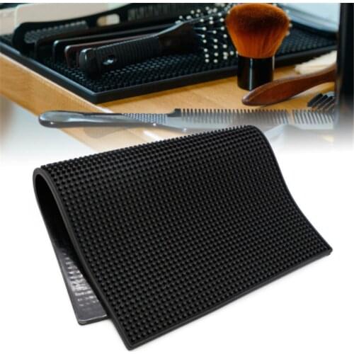 4Salon Black Hairdresser Tools Non-slip Pad Hair Dryers Hair Trimmers PP Soft Antiskid Mat Cushion Keep Hairdressing Kits