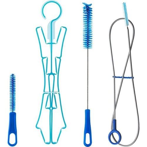 4Pcs/Pack Water Hydration Bladder Tube Cleaner Brushes Tube Cleaning Kit Water Bladder Bag Cleaning Tube Hose Sucker Brushes