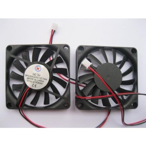 36 pcs Brushless DC Cooling Fan 13 Blade 5V 7010S 70x70x10mm 2 Wires Black