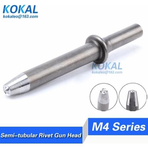 [BKX-M4] Free Shipping 4MM half-hollow riveter head RIVETS PINCHES 4MM tubular gun head