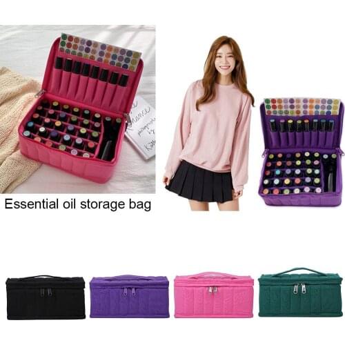 38 Bottles Essential Oil Case Essential Oil Box Travel Portable Carrying Holder Nail Polish Storage Bag Essential Oils Storage