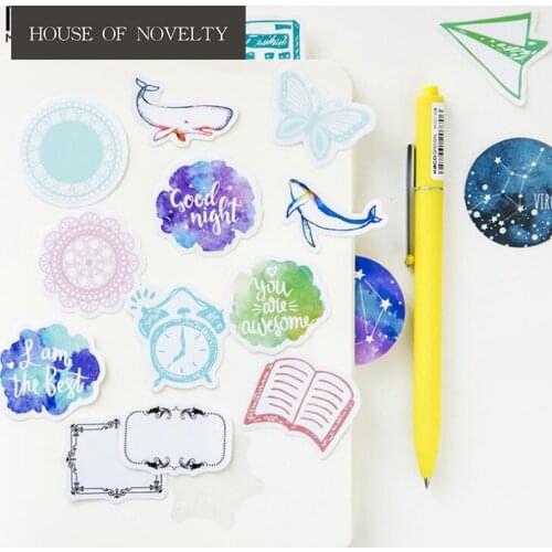 Deep Sea Shark Forest Mark Decorative Stickers Adhesive Stickers DIY Decoration Diary Stickers